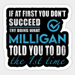 Milligan - The Time Milligan Sticker